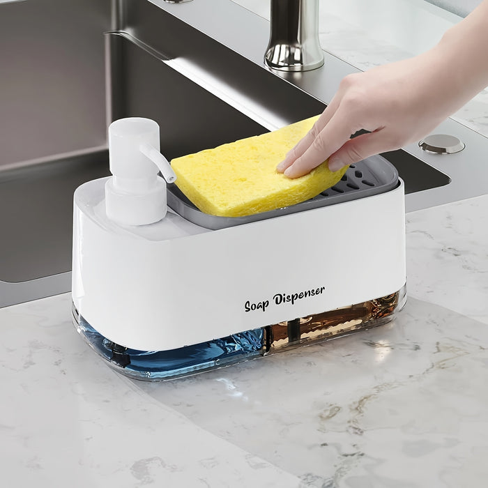 Distributeur de Savon 2-en-1 Compact