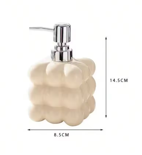 Distributeur de savon liquide en céramique 300ml design élégant