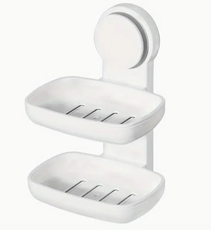 Porte-savon ventouse ovale sans perçage pour salle de bain