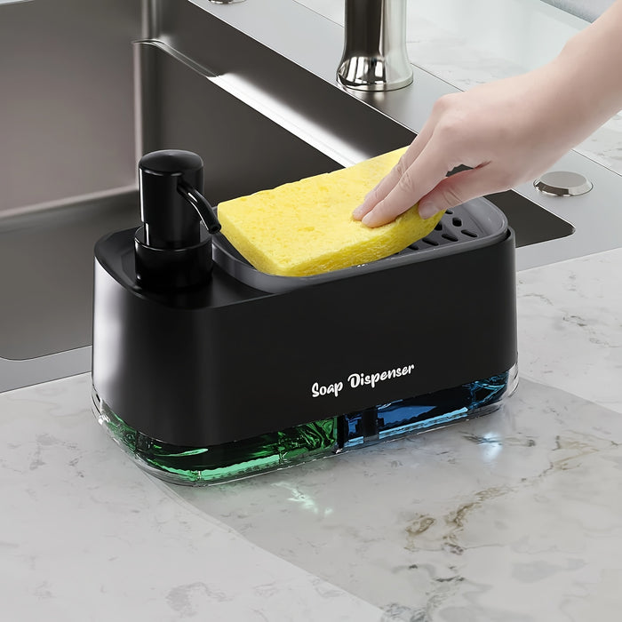 Distributeur de Savon 2-en-1 Compact