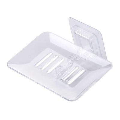 Porte-savon Mural Avec Ventouse Extra Forte - Support Salle De Bain Sans Perçage, Double étage, Blanc - Installation Facile En 20 Secondes