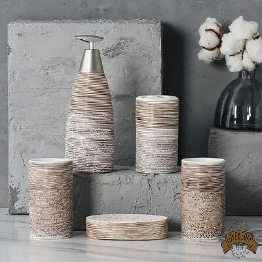 Ensemble salle de bain ( 5 pièces) Couleur Beige
