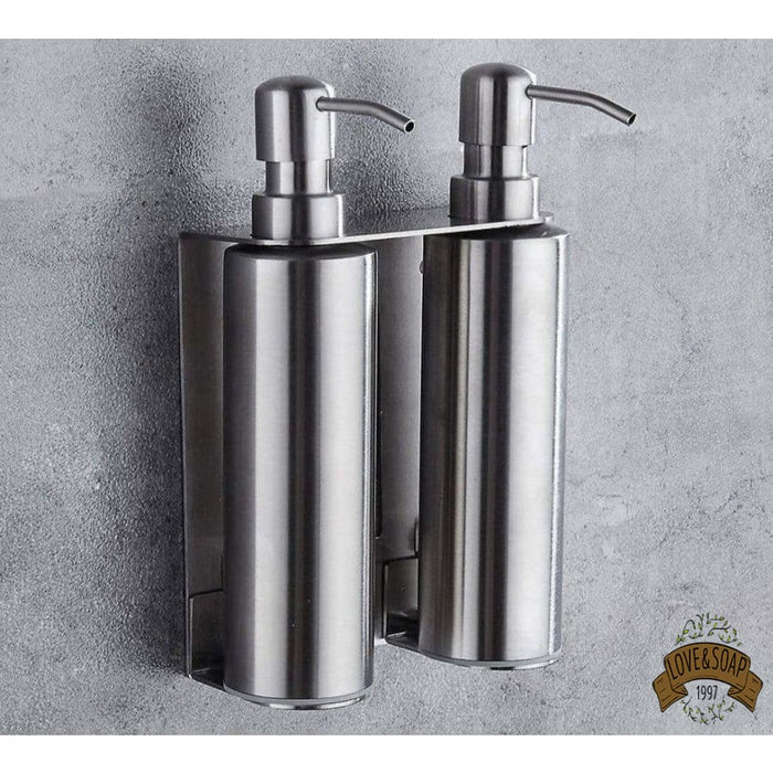 Distributeur de savon mural à poussoir SANINDUSA Luxe réserve de savon 0,85 Litres chrome Distributeur de savon mural à poussoir SANINDUSA Luxe réserve de savon 0,85 Litres chrome