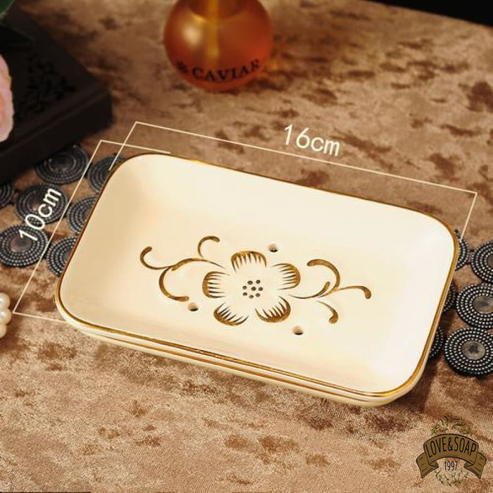 ancien porte savon en porcelaine céramique crème Art déco ancien porte savon en porcelaine céramique crème Art déco