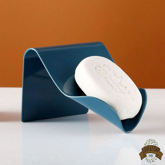 Porte-Savon Mural Adhésif Pour Douche - 13.8x10x7 Cm Avec 2 Crochets Et Trou De Drainage - Plastique - 7