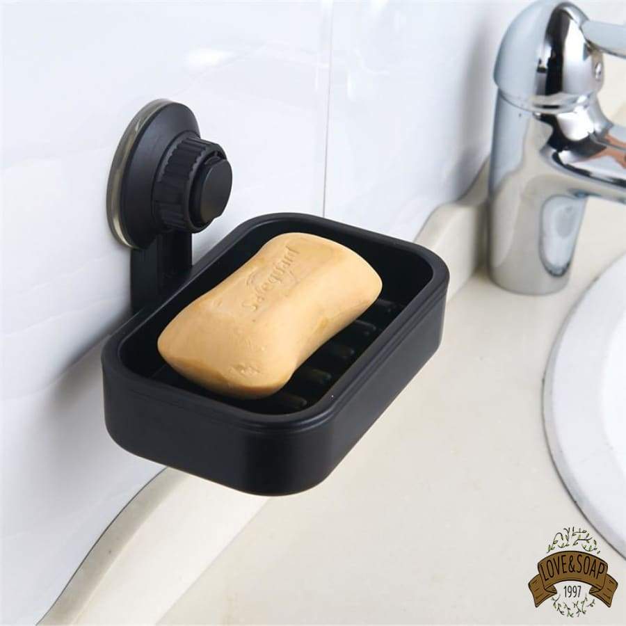 Porte Savon Soft Touch Vitamine II 12cm Noir